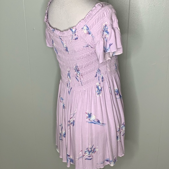 A Pea In A Pod Lavender Floral Elastic Bust Top L - Picture 4 of 12